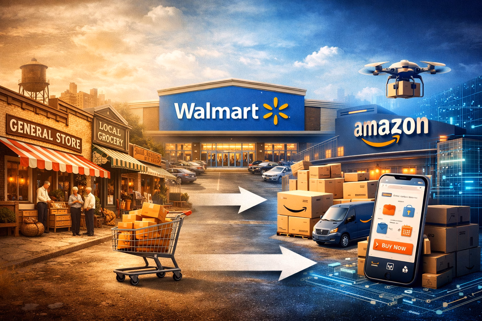 Siklus Ritel: Dari Toko Tradisional ke Walmart, Lalu Tergeser Amazon