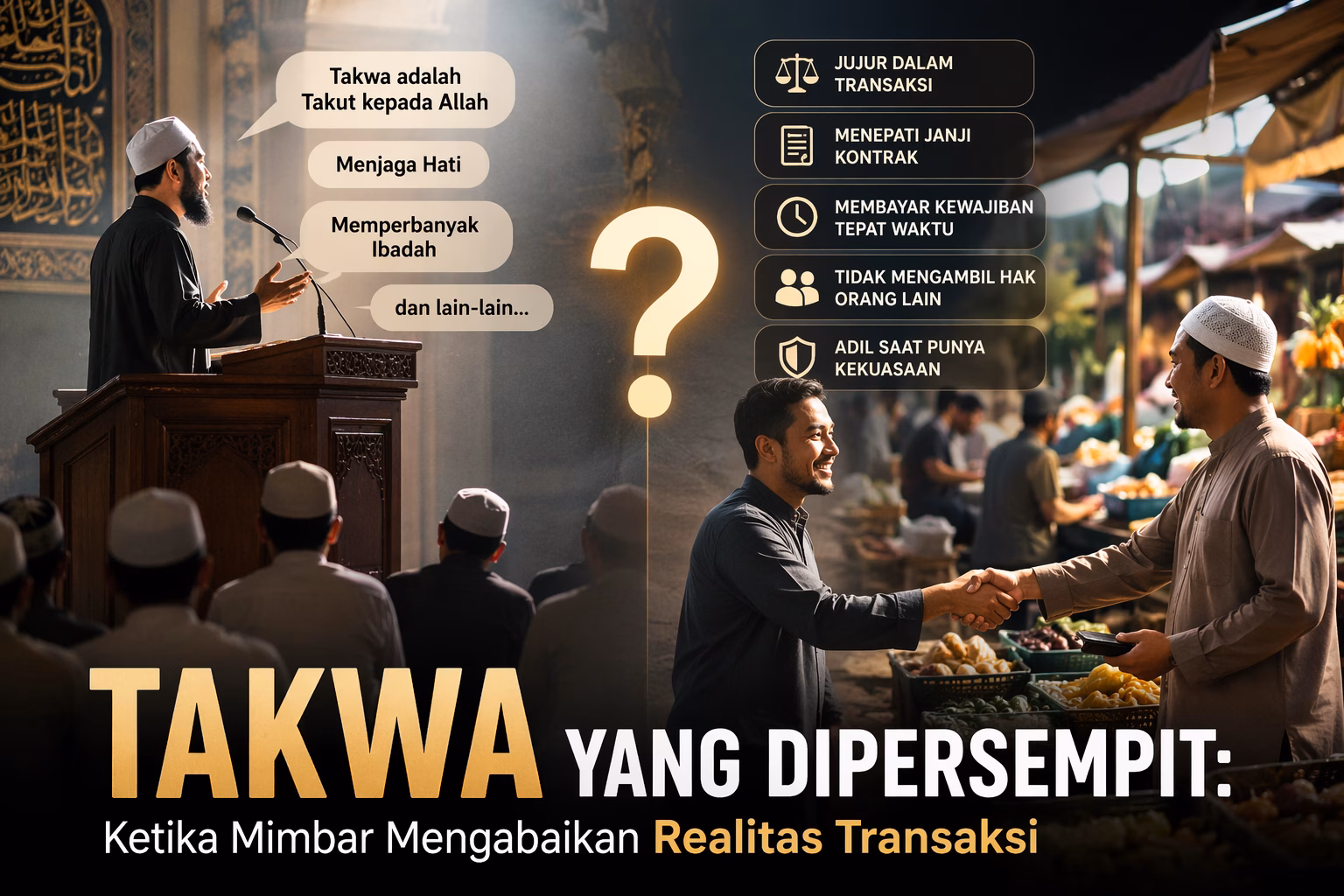 Takwa yang Dipersempit: Ketika Mimbar Mengabaikan Realitas Transaksi